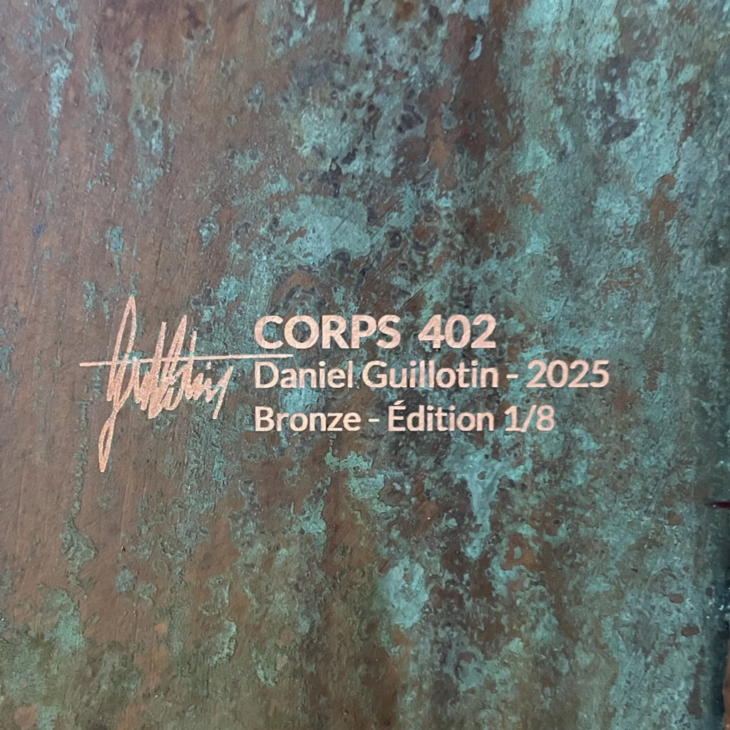 Sculpture bronze Corps 402- Signature